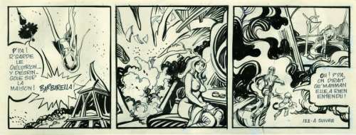 Forest Jean-Claude - Barbarella - Le Semble-Lune Encre de Chine pour les