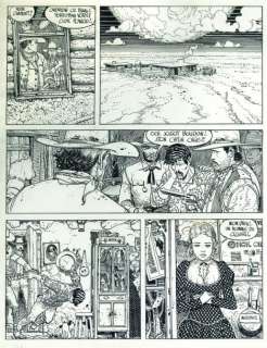 Moebius - Major Fatal - Le garage hermétique Encre de Chine pour la planche