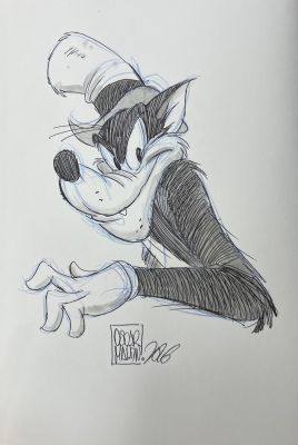 ARTBOOK DISNEY - DÉDICACÉ PAR OSCAR MARTIN : LE GRAND MECHANT LOUP | Pulp’s