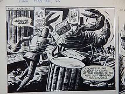 Kearon, Ted | Kearon, Ted - Originele pagina - Archie, de man van Staal - Archie and the Giant Scorpion - (1966) | Catawiki