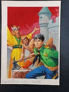 Severino Baraldi - Capitan Miki - La Regina dei Vikinghi - Page volante - Exemplaire unique - (1979)