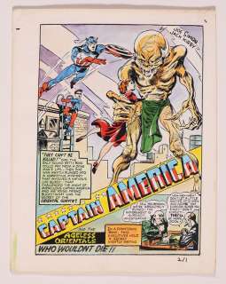 Original Color Guides for the Reprint of Captain America Comics (1941) #2 from Captain America The Classic Years HC (1990 Marvel) by Greg Theakston | mycomicshop.com