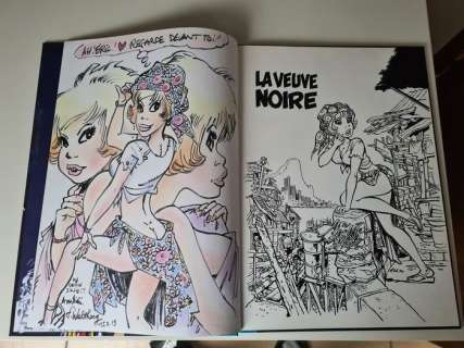 Walthéry, François | Natacha - La Veuve noire + ex-libris + dédicace en couleur - TT - Cartonné - EO - (1997/2019) | Catawiki