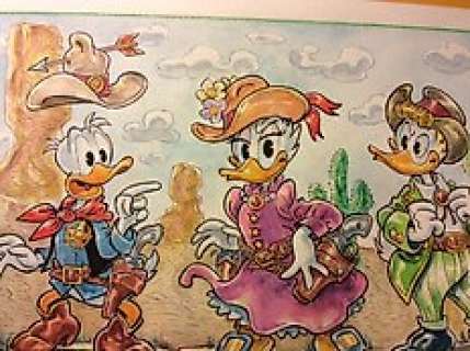 Alessandro Gottardo - Donald Duck - â€œCalamity Daisy‘s Westâ€ - Page volante - Exemplaire unique - (2020/2020)