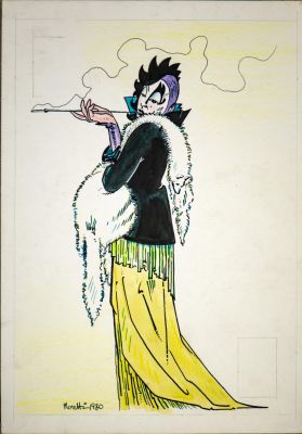 MORETTI MAURO (n. 1958) - 9 OF PIKES : PLAYING CARD FOR LE NUVOLE PARLANTI | Capitolium Art