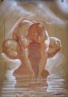 Luca Strati | Luca Strati Illustrazione originale - "Spiderman" - Matite su carta - 50x70cm - (2021) | Catawiki