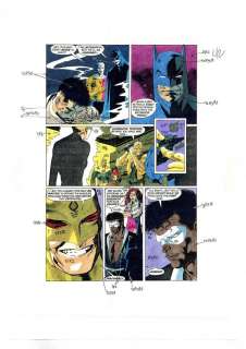 Original Color Guide from Outsiders Annual #1 (1986), Page 42 by Kevin Nowlan | mycomicshop.com