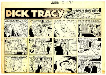 Gould - THE SCOOP OF THE YEAR, DICK TRACY, Sunday (06/08/1947) | Russ Cochran