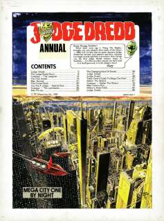 Ron Smith - Judge Dredd Annual 1981 Inside Front Cover - Ron Smith Art