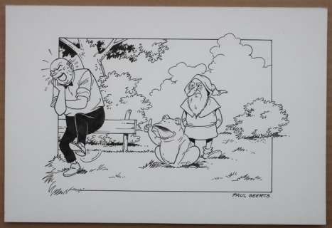 Paul Geerts | Suske en Wiske - Originele tekening - "De Efteling-elfjes" - Page volante | Catawiki