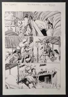 Bruno Brindisi | Tex, Willer # 28 - Bruno Brindisi - tavola originale + studio preliminare "Texas Rangersâ€ - Page volante - Exemplaire unique - (2021) | Catawiki