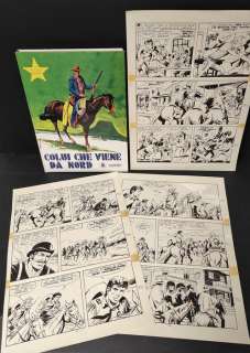 Francesco Gamba | Piccolo Ranger #32 - F. Gamba - volume anastatico "Colui che viene dal Nord" + 3x tavole originali - Cartonné - EO - (1998) | Catawiki