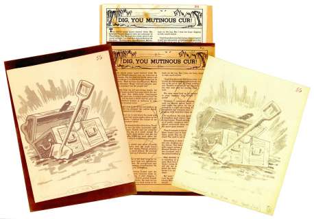 DIG, YOU MUTINOUS CUR! TWO-FISTED TALES #21 Text Story, 4 Pc. Collection (1951) | Russ Cochran