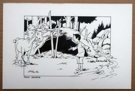 Paul Geerts | Suske en Wiske - Originele tekening - "Het ros Bazhaar" - Page volante | Catawiki