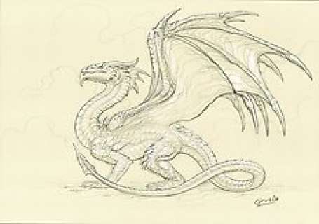 Cabral, Ciruelo | Ciruelo Cabral - Original drawing - Dragon D-332E - 42 x 30 cm - Original Artwork | Catawiki
