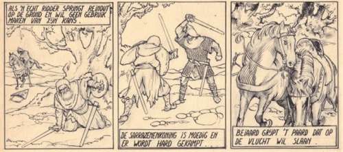 Laudy, Jacques | Laudy, Jacques - De Vier Heemskinderen / La Légende des quatre fils Aymon - original page n°21 + deluxe edition - (1946/2022) | Catawiki