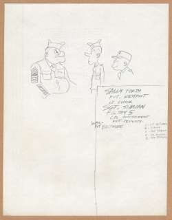 Wood - SALLY FORTH Character Drawings | Russ Cochran