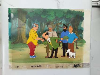 Hergé | Tintin - Celluloid Studio Ellipse - Tintin et les Picaros - (1991) | Catawiki