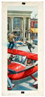 GIL COHEN BANK ROBBERY USING PLANE ORIGINAL PAINTING. | Hake’s