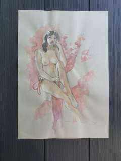 Lupattelli, Carita | Carita Lupattelli - Dessin original - Kitsune nue - Format: 29,5 x 42 cm. | Catawiki