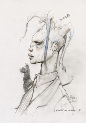 ENKI BILAL - Dessin original – J’ai croisé dans un rêve… 2