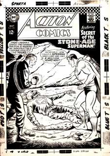 Curt Swan George Klein - action comics #350 cover (large art) 1966
