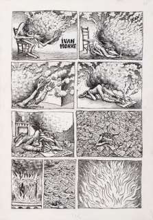 Mattt Konture - Ivan Morve Encre de Chine pour cette planche. 17,5 x 27 cm