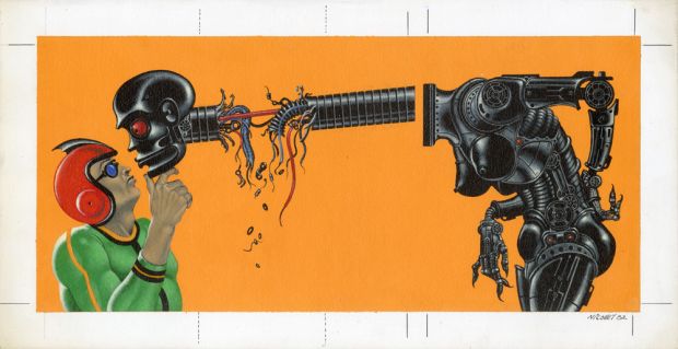 Jean-Michel Nicollet | ILLUSTRATION ORIGINALE POUR UNE CARTE POSTALE POP-UP | Galerie Barbier
