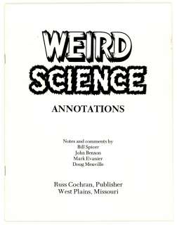 WEIRD SCIENCE ANNOTATIONS (1981) | Russ Cochran