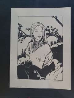 Vrancken, Bernard | Vrancken, Bernard - - Dessin original - Coquine élégance - (2022) | Catawiki