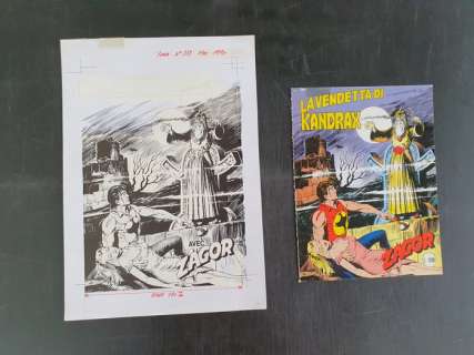 Gallieno Ferri | Zagor n. 250 (Zenith 301) - stampone per cover francese "La vendetta di Kandrax" - Page volante - EO - (1986) | Catawiki