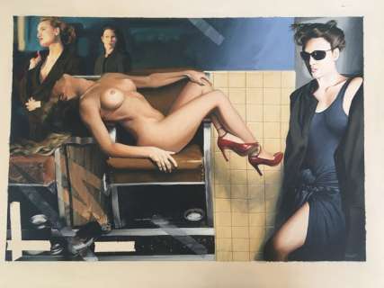 Herve Rassiat | Pin-up art - L’offrand - (1980) | Catawiki