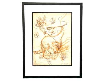 Carl Barks | Original Oil Painting Prelim Study by Carl Barks - Mayday on the Prairie - (1974) | Catawiki