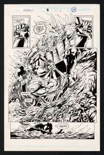 Original Art from Conan #8 (1996) Page 10 Pencils by Joe Bennett, Inks by John Floyd | mycomicshop.com