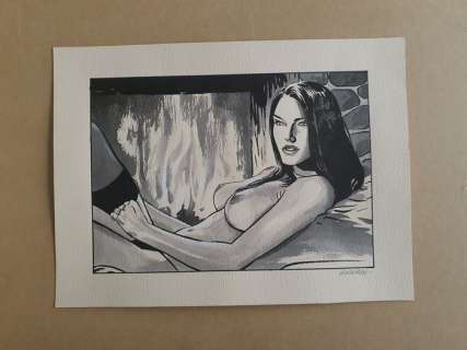 Vrancken, Bernard | Vrancken, Bernard - Dessin original - Coquine élégance - (2022) | Catawiki