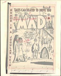 Kurtzman - MAD #1 Cover, EC LIBRARY, Production Piece (1986) | Russ Cochran