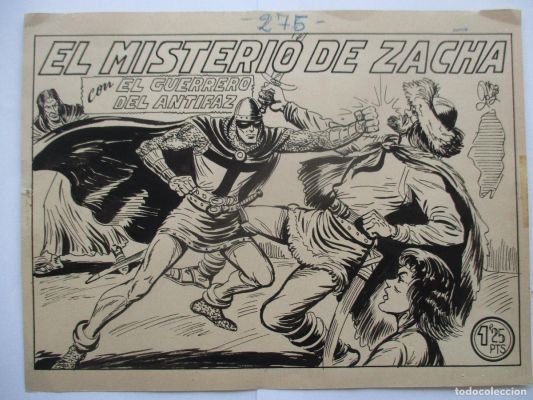 EL GUERRERO DEL ANTIFAZ, PORTADA ORIGINAL DEL Nº 275 PLANCHAS ORIGINALES. | todocoleccion (Buy It Now)