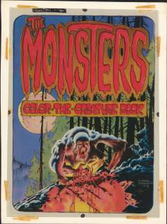 Wrightson - THE MONSTERS, Cover, Color Key (1974) | Russ Cochran