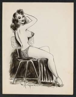 Pinup Girl Illustration by Walter Fitzpatrick | mycomicshop.com