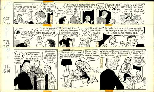 King – Gasoline Alley, 3 Consecutive Dailies (1963) | Russ Cochran