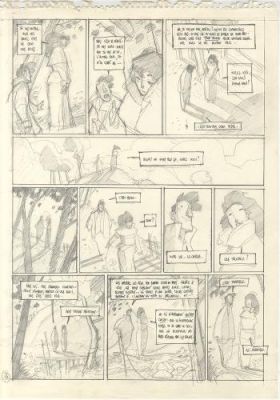 Cyril Pedrosa | Ring Circus, Tome 1, crayonné de la planche 44 | Galerie 9ème Art
