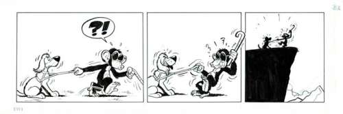 Wil Raymakers & Thijs Wilms | Boes - Originele strook uit Boes Integraal 14 - Formaat: 43 x 14 cm. | Catawiki