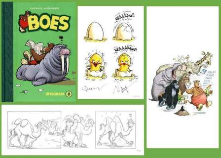 Wil Raymakers, Thijs Wilms | Boes - Luxe editie Boes Integraal deel 8 - Genummerd 38/80 - Met originele strook + ex-libris - Cartonné - EO (2019) | Catawiki