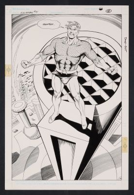 Curt Swan, Keith Giffen, Al Vey | Original Art from Aquaman #5 (1989) Page 14 Layouts by Keith Giffen, Pencils by Curt Swan, Inks by Al Vey | mycomicshop.com