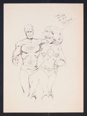 Joe Staton - E-Man and Nova Sketch by Joe Staton