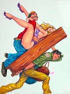 Oscar Bazaldua - Bazaldua - Maistros #54 - Oscar Bazaldua - Cover Mexican Erotic Comic - Exemplaire unique