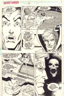 Ron Lim, Tom Christopher - silver surfer #37 p. 9 - surfer, starfox, mentor, and death - thanos mentioned - 1990