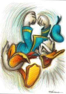 Joan Vizcarra | Angry Donald!! - Original Drawing - Joan Vizcarra - Pencil Art - Original Artwork | Catawiki