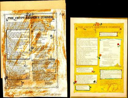 The Crypt-Keeper’s Corner, TFTC # 37 Color Guide with Original Art (1953) | Russ Cochran