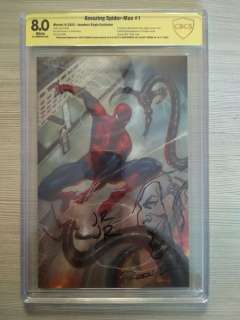 John Romita Jr, Scott Hanna, Lucio Parrillo | Amazing Spider-Man #1 - CBCS 8.0 - signed & remark Parrillo, signed Romita Jr e Hanna - Page volante - EO - (2022) | Catawiki